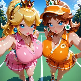 Peach X Daisy Tennis - Mario Series