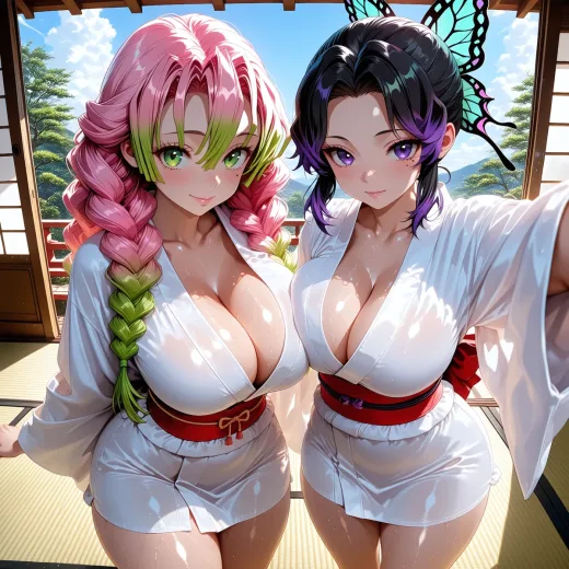 Mitsuri X Shinobu - Demon Slayer from Demon Slayer public ZBaiArt character art preview