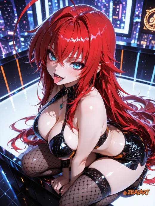 Goth Rias Video from High School DxD public ZBaiArt character art preview